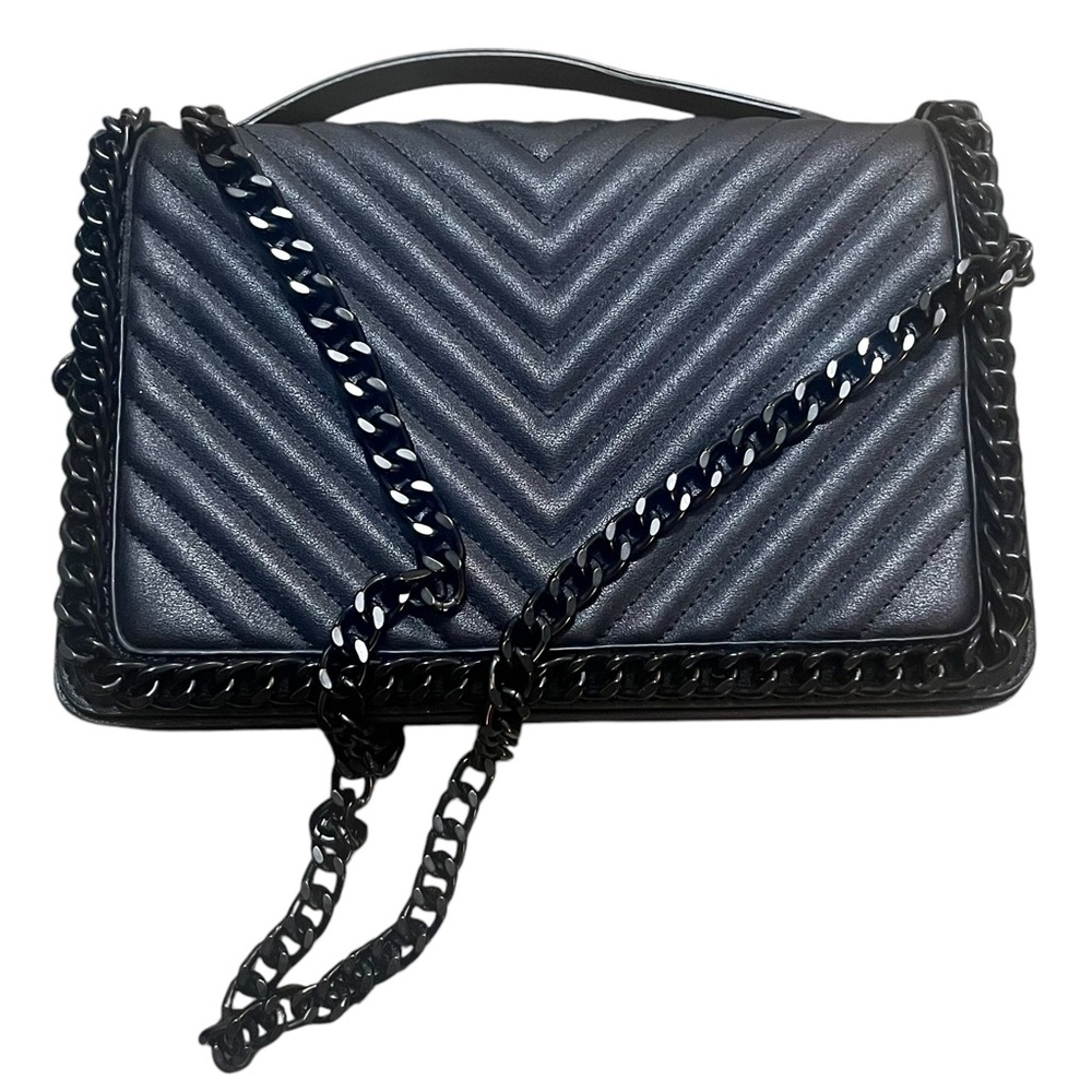 Aldo Greenwald Black Quilted Chain Bag, 2-Way Crossbody & Shoulder Bag, New